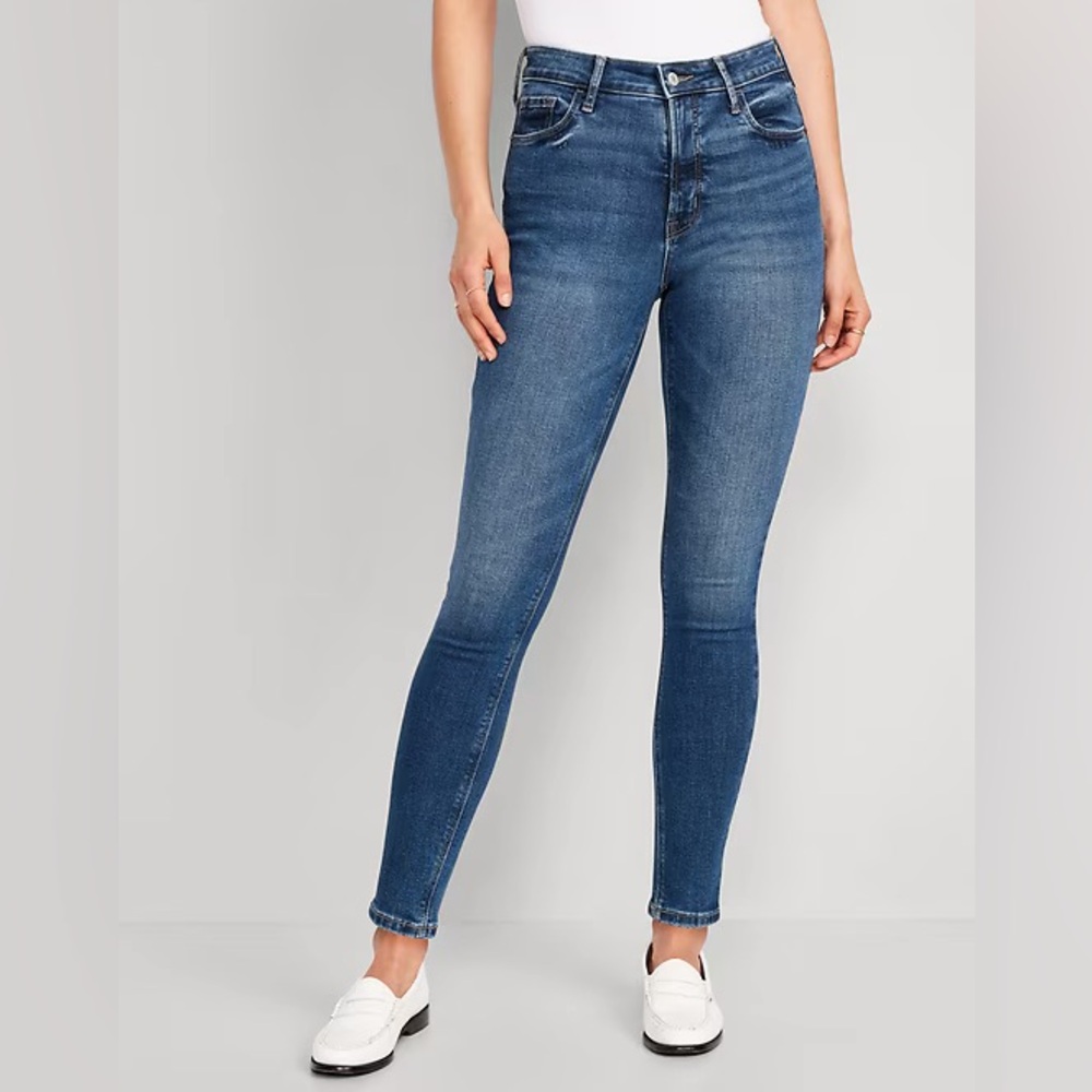 Old Navy Women’s‎ High-Waisted Rockstar Super-Skinny Jeans Size 4 - Picture 2 of 8